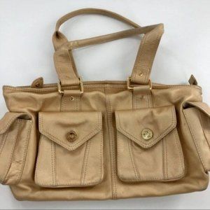 Wilson's Leather Heavy Gold Handbag